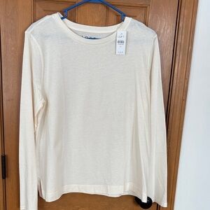 LOFT Ivory Long Sleeve Tee